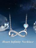 wholesale 925 Sterling Silver Infinity Heart Butterfly Pendant Necklace-0-5