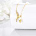 wholesale 14K Solid Hummingbird Teardrop Diamond Pendant Necklace - Mothers Day Gifts-0-3