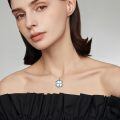 wholesale 925 Sterling Silver Four Leaf Clover Moonstone Celtic Knot Pendant Necklace For Women-0-1