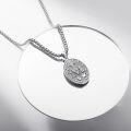wholesale 925 Sterling Silver Virgin Mary Medal Necklace Pendant with Chain for Women and Men-0-2