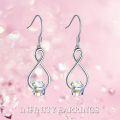 wholesale 925 Sterling Silver Infinity Cube Austrian Crystal Leverback Earrings-0-5