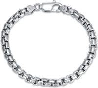 wholesale 925 Sterling Silver Box Chain Bracelet - 7 Length with Lobster Claw Closure for Men & Women s-7.0 Inches