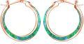 wholesale 925 Sterling Silver Green Opal CZ Huggie Hoop Earrings for Women-0-0