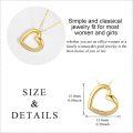 wholesale 14K Gold Hollow Heart Pendant Necklace with Cubic Zirconia Gemstones for Women's Gifts-0-4