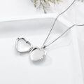 TOUPOP Sterling Silver Rose Heart Locket Necklace Gift Always In My Heart-0-5