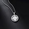 wholesale 925 Sterling Silver Round Pendant with Running Man Motif and Inspirational Message I CAN DO ALL THINGS - Sports-Themed Necklaces for Men & Women-0-2