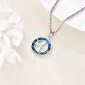 wholesale 925 Sterling Silver Abalone Shell Celtic Knot Cross Pendant Necklace  for Women-0-2