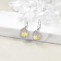 wholesale 925 Sterling Silver Tree Of Life Drop Earrings Wholesale With Green Stone-0-62