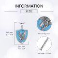 wholesale 925 Sterling Silver Turquoise Eagle Shield Pendant Necklace for Women and Men-0-2