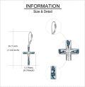 wholesale Sterling Silver Cross Dangle Drop Earrings for Women-0-14