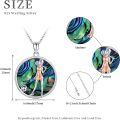 wholesale 925 Sterling Silver Abalone Shell Dancing Girl Pendant Necklace Gift for Her-0-5