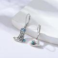 wholesale 925 Sterling Silver Cowboy Boot & Hat Turquoise Western Drop Earrings for Women-0-2
