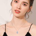 wholesale 925 Sterling Silver Heart Pendant With Red Stone And I Love You Text-0-1