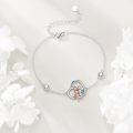 wholesale 925 Sterling Silver Heart-Shaped Ballerina Charm Bracelet - Best Friend Gifts for Women-0-2