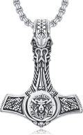 wholesale 925 Sterling Silver Viking Mjolnir Pendant with Celtic Knot and Lion Design Necklace for Men-0-0