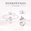 TOUPOP Sterling Silver & Crystal Heart Butterfly Bracelet Gifts for Women-0-5