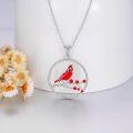 wholesale Mothers Day Gifts For Mom Cardinal Necklace For Women Sterling Silver Red Bird Cardinal Pendant Necklace Memorial Jewelry Gifts For Women Friends -0-2