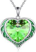 wholesale Sterling Silver Austrian Crystals Love Heart Pendant Necklace for Women-0-27
