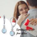 wholesale 925 Sterling Silver Turquoise Round Drop Dangle Leverback Earrings-0-11