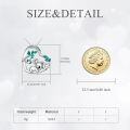 wholesale 925 Sterling Silver Heart Necklace with Koala Pendant and Green Leaves Charm-0-4