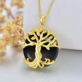 wholesale 925 Sterling Silver Tree Of Life Pendant Necklace Wholesale With Green Gemstone-0-36
