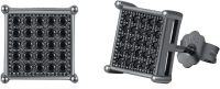 wholesale 925 Sterling Silver Black Onyx Zircon Celtic Viking Stud Earrings Hypoallergenic Punk Gothic Jewelry for Women Men-Square zircon-Square zircon