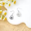 wholesale 925 Sterling Silver Dog in Heart Shape Pendant Hook Earrings for Women Girls Gift-0-4