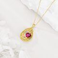 wholesale 925 Sterling Silver Heart Pendant Necklace Wholesale Gold Plated-0-56