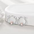 wholesale 925 Sterling Silver Corgi Dog Charm Hoop Earrings Gift for Women-0-3