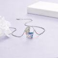 wholesale 925 Sterling Silver Mermaid Charm Anklet with Flower and Star Pendant - Adjustable Size for Women & Girls-0-2