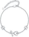 wholesale 925 Sterling Silver Infinity Love Heart Charm Dog Cat Pet Paw Print Bracelet with Crystal Evil Eye Protection  for Women Girls-0-0