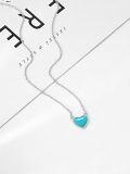 wholesale 925 Sterling Silver Heart Pendant Necklace-0-3