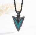 wholesale 925 Sterling Silver Turquoise Arrowhead Pendant Necklace for Men & Women-0-1
