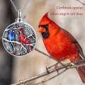 wholesale 925 Sterling Silver Round Blue & Red Bird Cremation Jewelry Keepsake Pendant Necklace with Funnel and Fill Tool-0-4