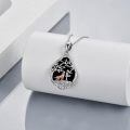 TOUPOP Sterling Silver Wolf Horse Necklace Animal Jewelry Gift-0-1
