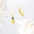 wholesale 925 Sterling Silver Gold Plated Pineapple Skull Drop Dangle Earrings for Women Girls Gifts-0-3
