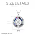 TOUPOP Sterling Silver Celtic Knot Compass Necklace Gift for Women-0-3
