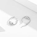 wholesale 925 Sterling Silver Hypoallergenic Sloth Huggie Hoop Earrings - Cute Animal Ear Cuffs for Women and Girls-0-4