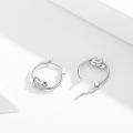 wholesale 925 Sterling Silver Cute Sloth Hoop Earrings-0-4