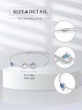 wholesale 925 Sterling Silver Turtle & Opal Infinity Bracelet - Adjustable Holiday Jewelry for Women-0-5