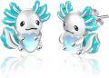 wholesale 925 Sterling Silver Moonstone Axolotl Stud Earrings for Women Gift Ideas-0-0