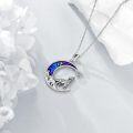 wholesale 925 Sterling Silver Wolf Moon Star Pendant Necklace for Women Gifts-0-2