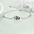 wholesale 925 Sterling Silver Cute Panda Charm Bracelet for Women Girls Gift Animal Jewelry Accessories-0-1