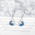 wholesale 925 Sterling Silver Teardrop Earrings Wholesale With Enamel Waves-0-2