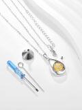 wholesale 925 Sterling Silver Sunflower Pendant Necklace for Women-0-1
