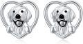 wholesale 925 Sterling Silver Heart Dog Stud Earrings - Hypoallergenic  for Women-0-0