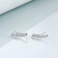 wholesale TOUPOP S925 Sterling Silver Ear Climbers Earrings For Women Faith Hope Love Cuff Climber Stud Earrings Hypoallergenic Crawler Jewelry Gifts For Women Her Daughter -0-3