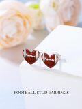wholesale Sports Stud Earrings 925 Sterling Silver Tennis, Baseball, Volleyball, Soccer, Basketball, Football, Softball, Hockey Earrings Dangling Earrings For Women Men Player Fan Gifts -0-1