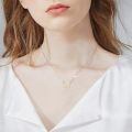 wholesale 925 Sterling Silver Gold Plated Cubic Zirconia Butterfly Pendant Necklace for Women Gifts for Mom Wife Girlfriend Daughter Sister Friends-0-1