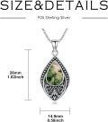wholesale Sterling Silver Moonstone Turquoise Onyx Larimar Moss Agate Filigree Teardrop Pendant Necklace-0-4